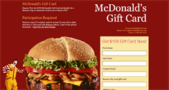 Desktop Screenshot of mcdonaldgiftcard.com