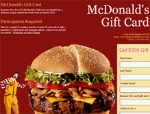 Tablet Screenshot of mcdonaldgiftcard.com